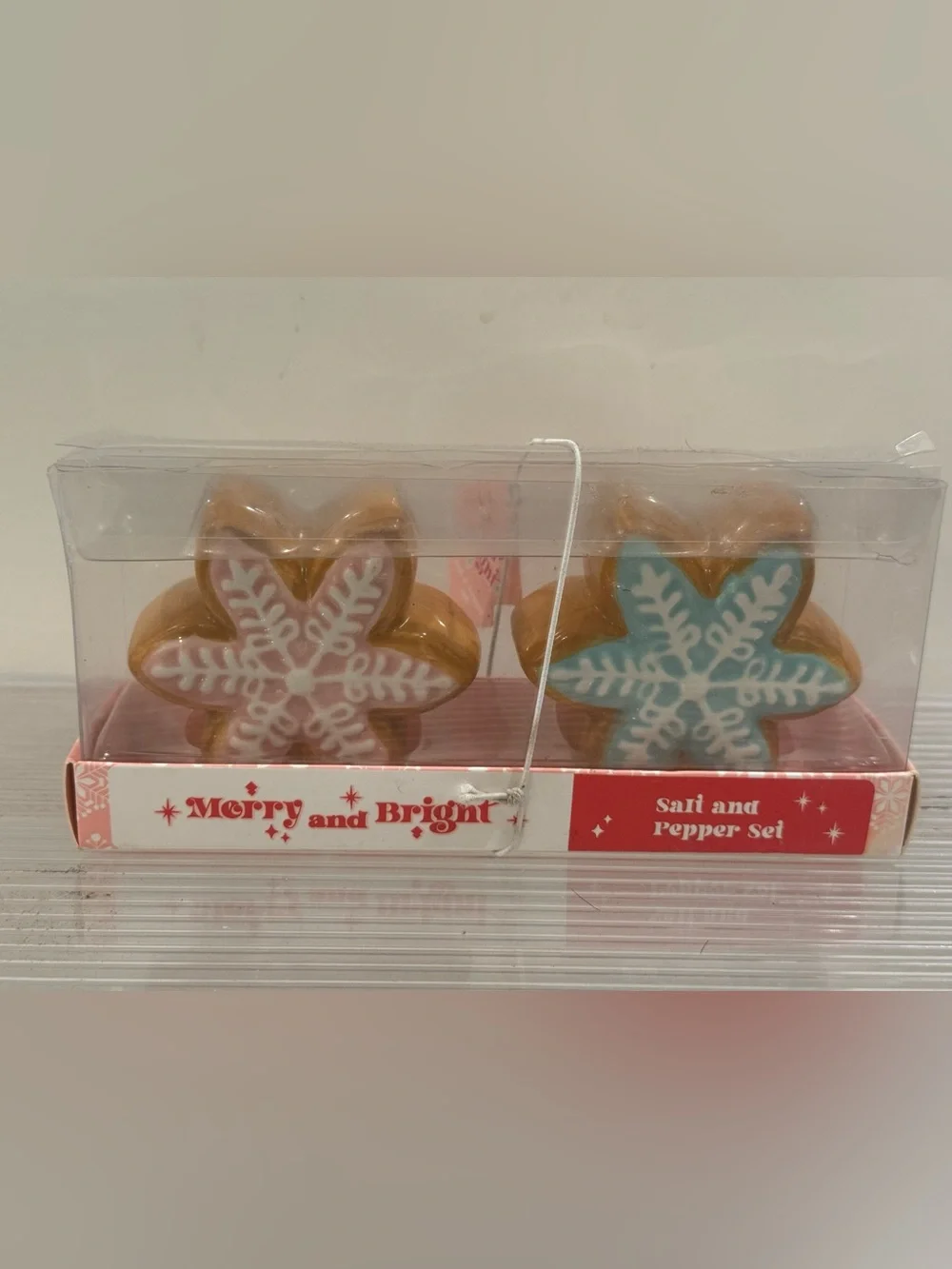 NEW Merry and Bright Holiday Star Cookie Salt & Pepper Shakers Set